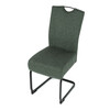 Jídelní židle, zelená, látka, DCL-E2008 GRN2