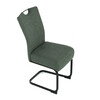 Jídelní židle, zelená, látka, DCL-E2008 GRN2