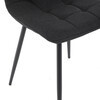 Jídelní židle, černá, látka, DCL-V2017 BK2