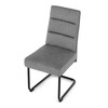 Jídelní židle, šedá, látka, DCL-P3107 SIL2