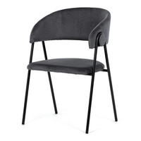 Jídelní židle, šedá, sametová látka, DCL-X7130 GREY2