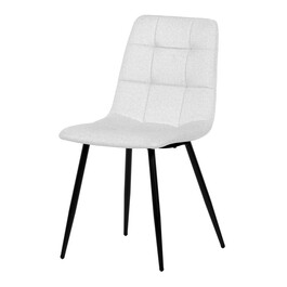 Jídelní židle, bílá, sametová látka, DCL-X7015 WT2