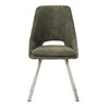 Jídelní židle, zelená, látka bouclé, DCL-W1174 GRN2