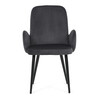 Jídelní židle, šedá, sametová látka, DCL-X7129 GREY2