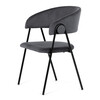 Jídelní židle, šedá, sametová látka, DCL-X7130 GREY2