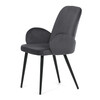 Jídelní židle, šedá, sametová látka, DCL-X7129 GREY2