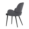 Jídelní židle, šedá, sametová látka, DCL-X7129 GREY2