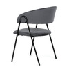 Jídelní židle, šedá, sametová látka, DCL-X7130 GREY2