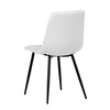 Jídelní židle, bílá, sametová látka, DCL-X7015 WT2