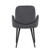 Jídelní židle, šedá, sametová látka, DCL-X7129 GREY2
