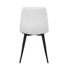 Jídelní židle, bílá, sametová látka, DCL-X7015 WT2