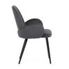 Jídelní židle, šedá, sametová látka, DCL-X7129 GREY2