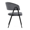 Jídelní židle, šedá, sametová látka, DCL-X7130 GREY2