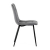 Jídelní židle, šedá, sametová látka, DCL-X7015 GREY2