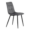 Jídelní židle, šedá, sametová látka, DCL-X7015 GREY2