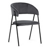 Jídelní židle, šedá, sametová látka, DCL-X7130 GREY2
