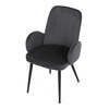 Jídelní židle, šedá, sametová látka, DCL-X7129 GREY2