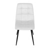 Jídelní židle, bílá, sametová látka, DCL-X7015 WT2