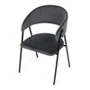 Jídelní židle, šedá, sametová látka, DCL-X7130 GREY2
