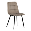 Jídelní židle, béžová, sametová látka, DCL-X7015 CAP2