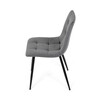 Jídelní židle, šedá, sametová látka, DCL-X7015 GREY2