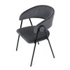 Jídelní židle, šedá, sametová látka, DCL-X7130 GREY2
