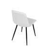 Jídelní židle, bílá, sametová látka, DCL-X7015 WT2