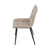 Jídelní židle, béžová, sametová látka, DCL-X7015 CAP2