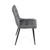 Jídelní židle, šedá, sametová látka, DCL-X7015 GREY2