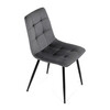 Jídelní židle, šedá, sametová látka, DCL-X7015 GREY2