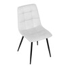 Jídelní židle, bílá, sametová látka, DCL-X7015 WT2
