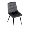Jídelní židle, šedá, sametová látka, DCL-X7015 GREY2