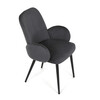 Jídelní židle, šedá, sametová látka, DCL-X7129 GREY2