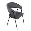 Jídelní židle, šedá, sametová látka, DCL-X7130 GREY2