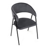 Jídelní židle, šedá, sametová látka, DCL-X7130 GREY2