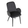 Jídelní židle, šedá, sametová látka, DCL-X7129 GREY2
