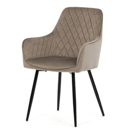 Jídelní židle, béžová, sametová látka, DCH-215 CAP4