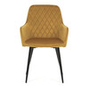 Jídelní židle, žlutá, sametová látka, DCH-215 YEL4