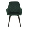 Jídelní židle, zelená, sametová látka, DCH-215 GRN4