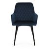 Jídelní židle, modrá, sametová látka, DCH-215 BLUE4