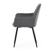 Jídelní židle, šedá, sametová látka, DCH-215 GREY4