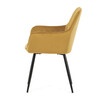 Jídelní židle, žlutá, sametová látka, DCH-215 YEL4