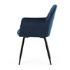 Jídelní židle, modrá, sametová látka, DCH-215 BLUE4