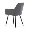 Jídelní židle, šedá, sametová látka, DCH-215 GREY4