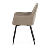 Jídelní židle, béžová, sametová látka, DCH-215 CAP4
