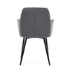 Jídelní židle, šedá, sametová látka, DCH-215 GREY4