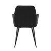 Jídelní židle, černá, sametová látka, DCH-215 BK4
