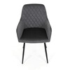 Jídelní židle, šedá, sametová látka, DCH-215 GREY4