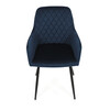 Jídelní židle, modrá, sametová látka, DCH-215 BLUE4