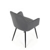 Jídelní židle, šedá, sametová látka, DCH-215 GREY4